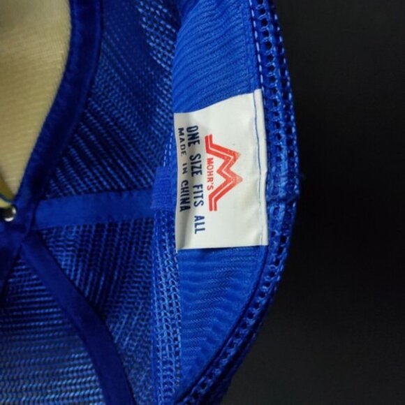 Vintage Mohr's The Crusader's 386 Bomb Group Military Blue Snapback Hat Meshback - Picture 7 of 7